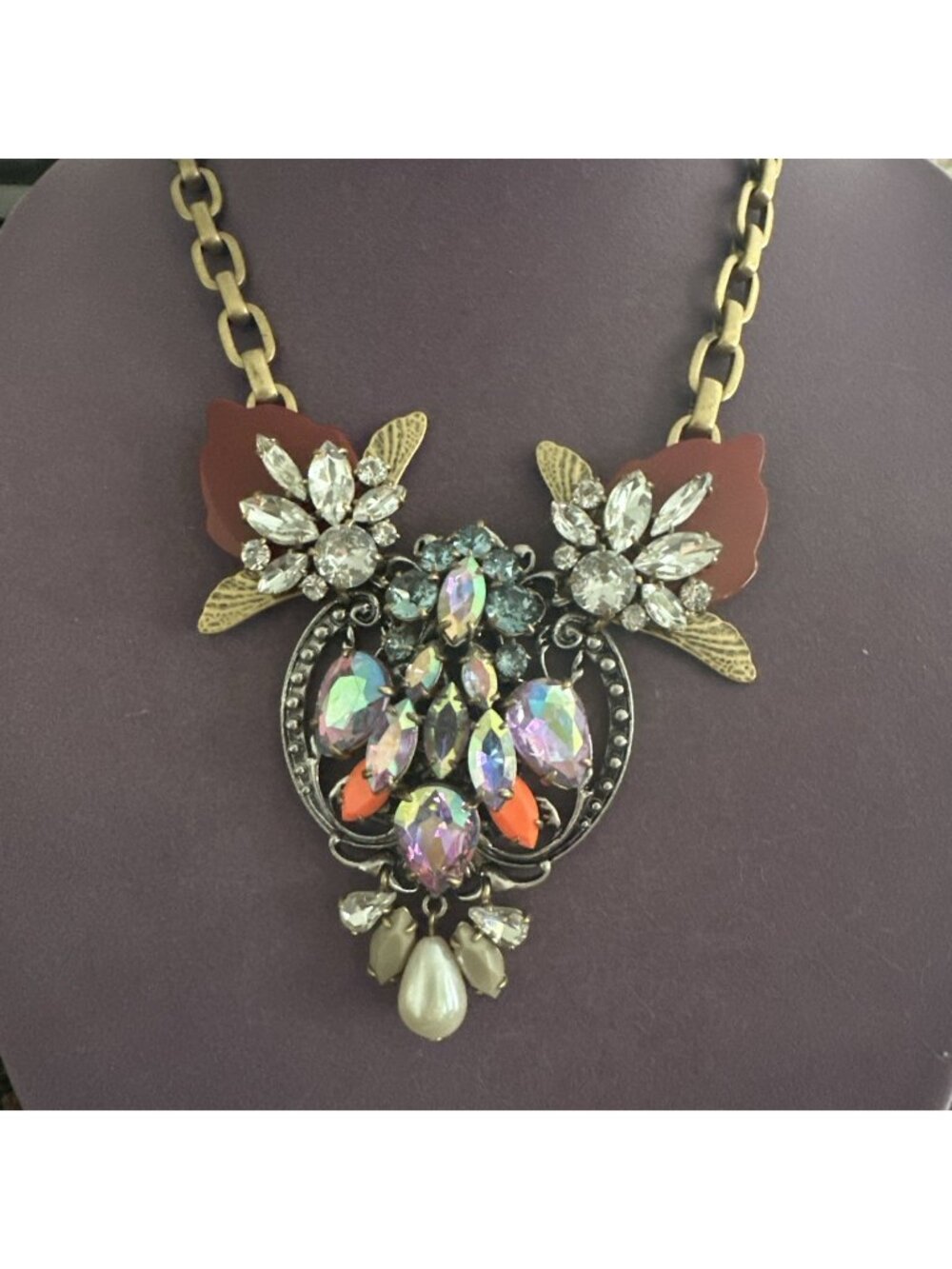 Rare Vintage J.Crew Statement Necklace Goldtone Stunning!